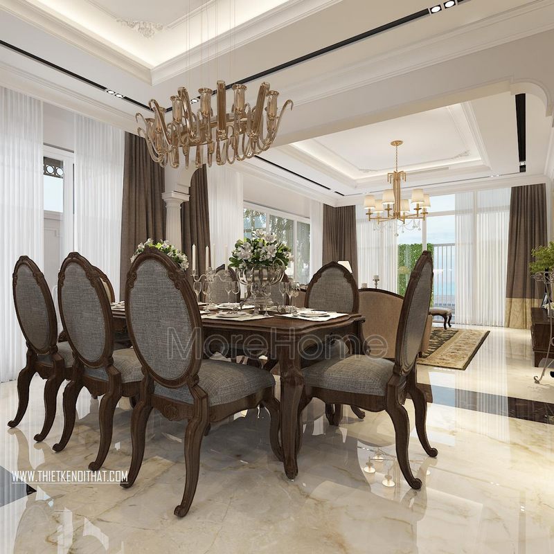 Thiết kế phòng bếp biệt thự FLC Thanh Hóa